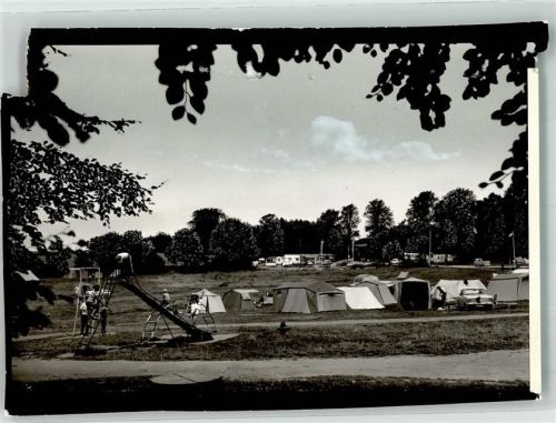 Haffkrug Camping Waldesruh Ort handschriftlich Foto Original aus Archiv eines Ansichtskartenverlags