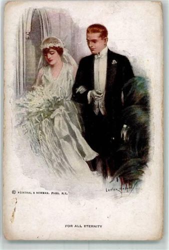 Ein frisch vermähltes Hochzeitspaar Verlag Reinthal & Newman No. 816 Künstlerkarte