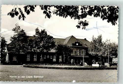 Werne Bahnhof Uhr Striche auf Bildseite Foto keine AK