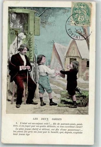 1907 Nr. 1 Serie Les Deux Gosses Wohnwagen Zelt