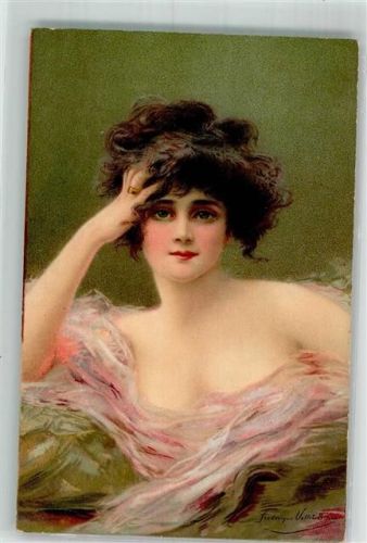 1906 Frauenschönheit Tüll tiefes Dekolette sign. Frederique Vallet-Bisson