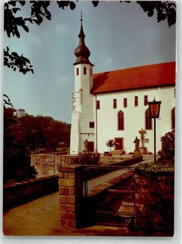 Neckarelz Kirche Ort handschrtlich Foto Original aus Archiv eines Ansichtskartenverlags