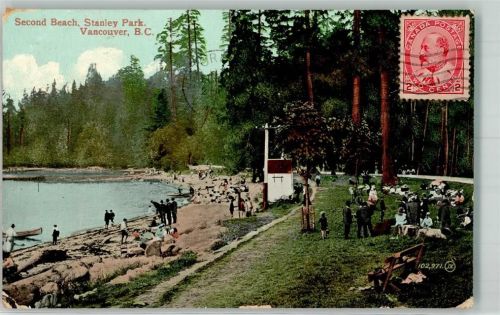 Vancouver Stanley Park Second Beach Briefmarke Bildseite
