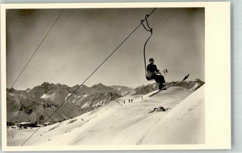 Ski Nebelhornbahn Berge Mädelegabelgruppe Biberkopf Widderstein Sessellift Foto AK