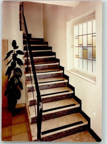 Bad Waldliesborn Flur und Treppe der Pension Tenbrockhaus Foto Original aus Archiv eines Ansichtskartenverlags Ort handschriftlich