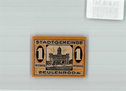 Zeulenroda 1920 1 Pfennig Rathaus