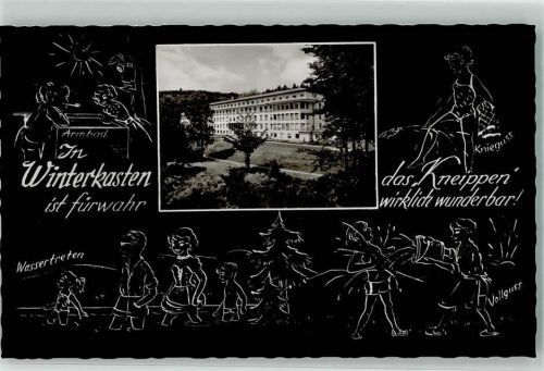 Winterkasten Sanatorium Eleonorenklinik Armbad Wassertreten Knieguss Vollguss Humor