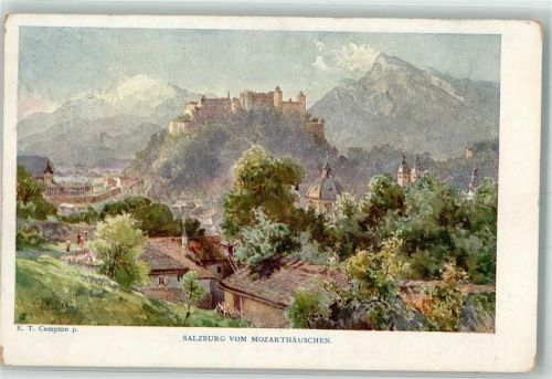 Salzburg 1920 Blick vom Mozarthäuschen Verlag Kerber Nr.17