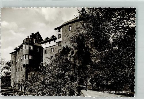 57548 W5242 Freusburg Foto AK Jugendburg Freusburg Burggasthaus Ache