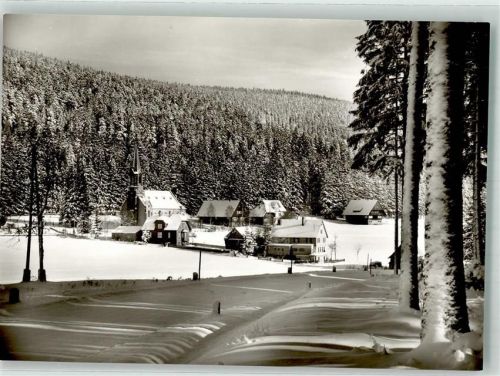 Herrenwies Kurhotel Kirche Winter Schnee Schwarzwald