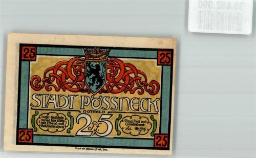 Pößneck 25 Pf Gutschein