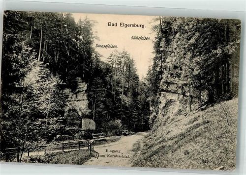 Elgersburg 1912 Droesefelsen Goethefelsen Eingang zum Körnbachtal