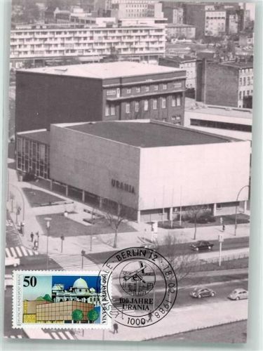 Schöneberg 1988 Gebäude der Gesellschaft Urania zum 100 jährigem Jubiläum Maximum AK Sonderpostwertzeichen