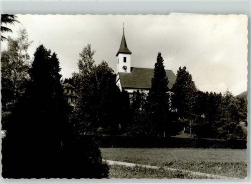 Huzenbach Kirche Ort handschriftlich Foto Original aus Archiv eines Ansichtskartenverlags