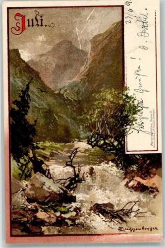 1901 Monats AK Serie Landschaft Juli Verlag Seeger Serie II