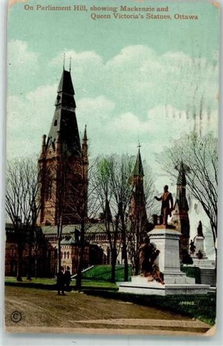 Ottawa 1911 Denkmal Quenn Victoria Parliament Híll
