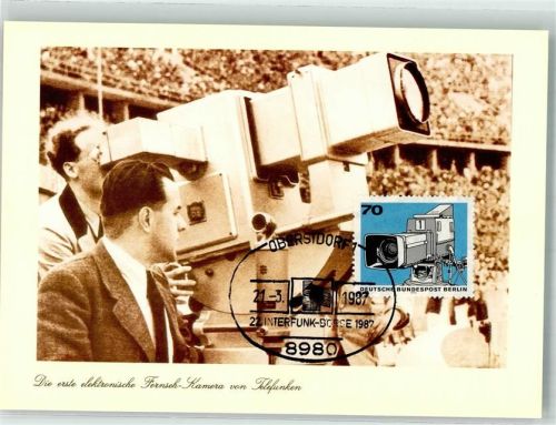 Berlin Mitte Fernsehkamera von Telefunken Sondermarke Olympiade 1936 Berlin