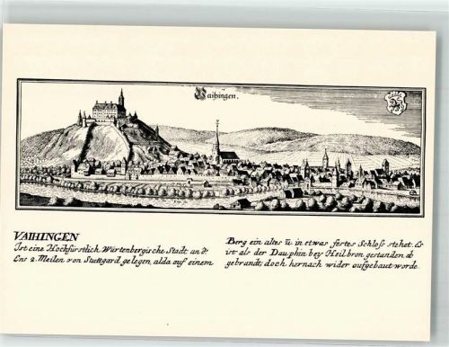 Vaihingen Schloss Chronik sign. Merian