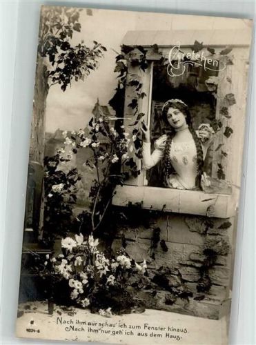 1906 Photochemie Serie 4034-6 Schau ich zum Fenster hinaus