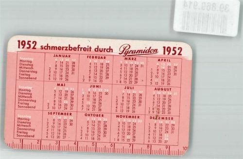 Pfaffenhofen Pyramidon Farbwerke Hoechst Stadt-Apotheke Taschenkalender