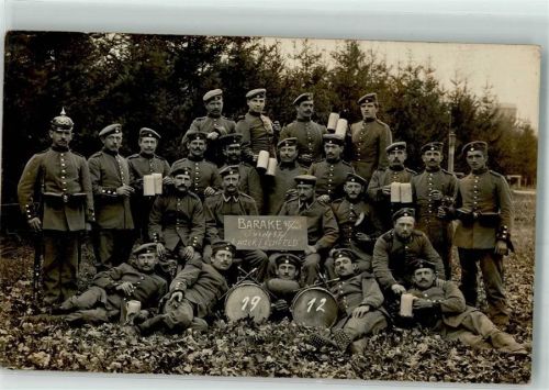 Lager Lechfeld 1910 Landser der Baracke 45 in Uniform Bier Zigarre Fotograf Putsch