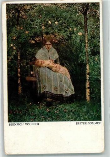 Heinrich Vogeler Erster Sommer Mutter und Baby