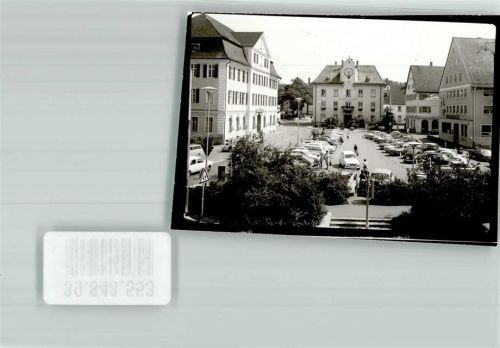 Ehingen Rathausplatz Oldtimer Ort handschriftlich Foto Original aus Archiv eines Ansichtskartenverlags