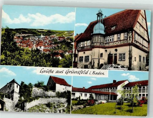 Grünsfeld Burg Rathaus Schule