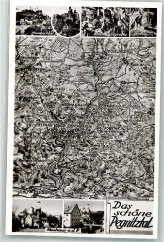 Neuhaus Pegnitztal Landkarte Höhle Burg