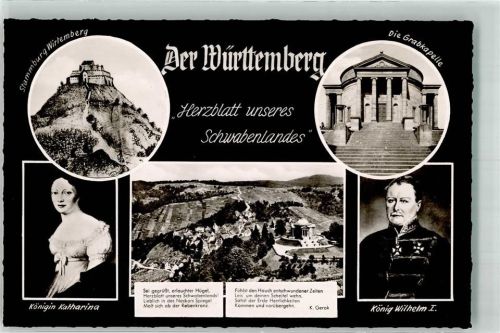 Untertürkheim Königspaar Burg Wirtemberg Gedicht von Gerok + Grabkapelle