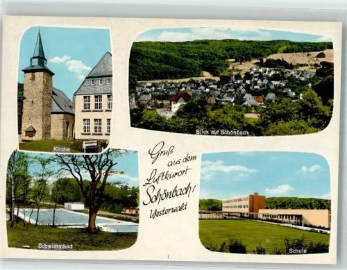 Schönbach Kirche Schwimmbad Schule