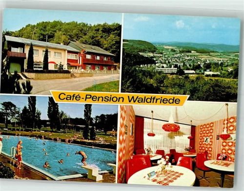 Schönbach Cafe Pension Waldfriede Schwimmbad