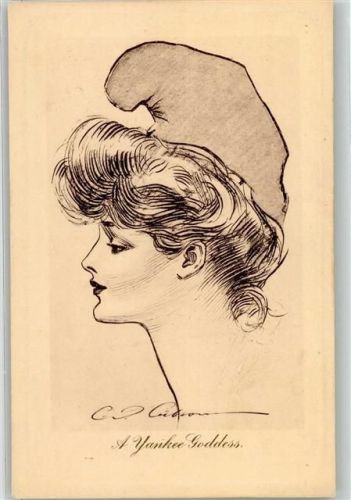 sign. Gibson Charles Dana Eine Yankee-Göttin Pictorial Comedy