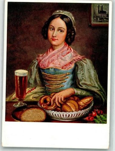Kauft Brot beim Bäcker , Brezel Bier