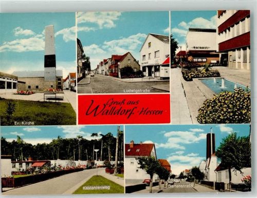 Walldorf Rathaus Kastanienweg Ev. Kirche Ludwigstraße Gartenstraße