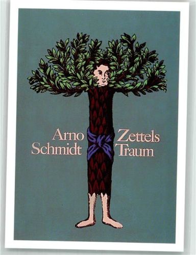 Zettels Traum vvon Arno Schmidt Reklamekarte für ein Buch
