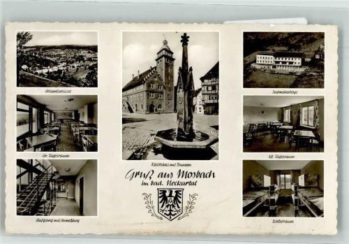 Mosbach Rathaus Denkmal Brunnen Jugendherberge
