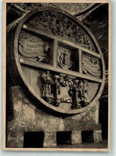 06632 O4805 Freyburg Unstrut 1938 Gebrauchsspuren Gasthaus Domkeller Riesenfass
