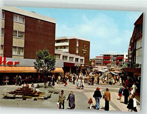 Kamen Marktszene Geschäft Füßgängerzone Am Brunnen