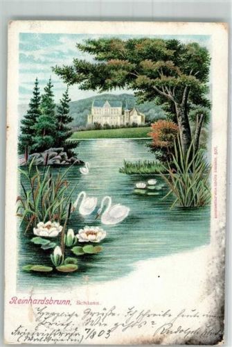 Reinhardsbrunn 1903 Schloss Schwäne