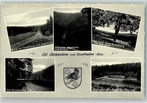 Auerhahn Gasthaus zum Auerhahn Grumbacher See Bocksbergteich Kuttelbacher See Verlag Carl Thoericht 20691