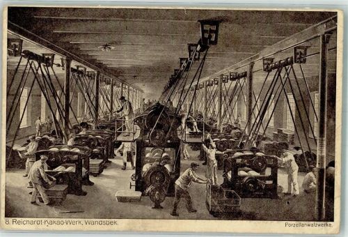 Wandsbek 1914 Nr. 8 Fabrik Reichardt Kakao Werk , Walzwerke