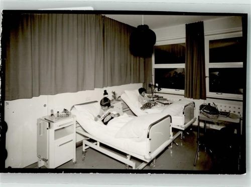 Gaißach Kinderkrankenhaus Patientenzimmer Ort handschriftlich Foto Original aus Archiv eines Ansichtskartenverlags