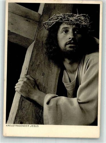 Oberammergau 1950 Jesus trägt das Kreuz Datst. Anton Preisinger