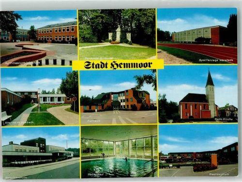 Hemmoor Rathaus Schwimmbad Kath. Kirche Sportplatz