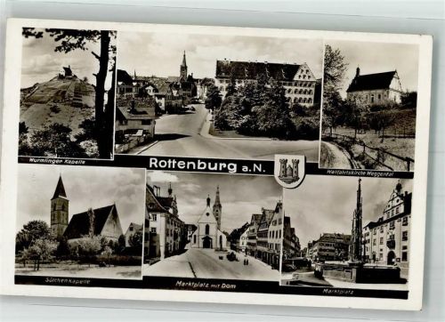 Rottenburg Wurmlinger Kapelle Sülchenkapelle Marktplatz mit Dom Wallfahrtskirche Weggental Vignette Wohnungsbauabgabe
