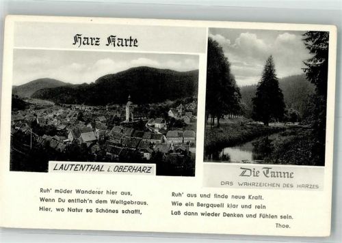 Lautenthal Harz Karte