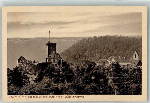 Zavelstein 1921 mit Burg Zavelstein und Georgskirche