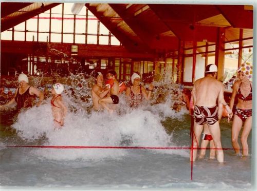 Penzberg Schwimmbad Ort handschriftlich Foto Original aus Archiv eines Ansichtskartenverlags