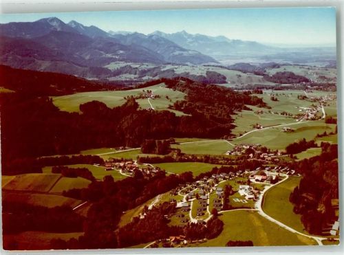 Siegsdorf Fliegeraufnahme Ferienpark Vorauf Ort handschriftlich Foto Original aus Archiv eines Ansichtskartenverlags